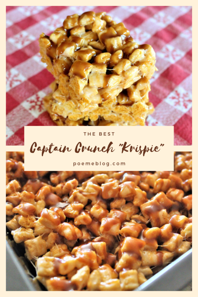 Captain Crunch krispie bars, homemade rice krispies, Poeme blog recipes, butterscotch recipe