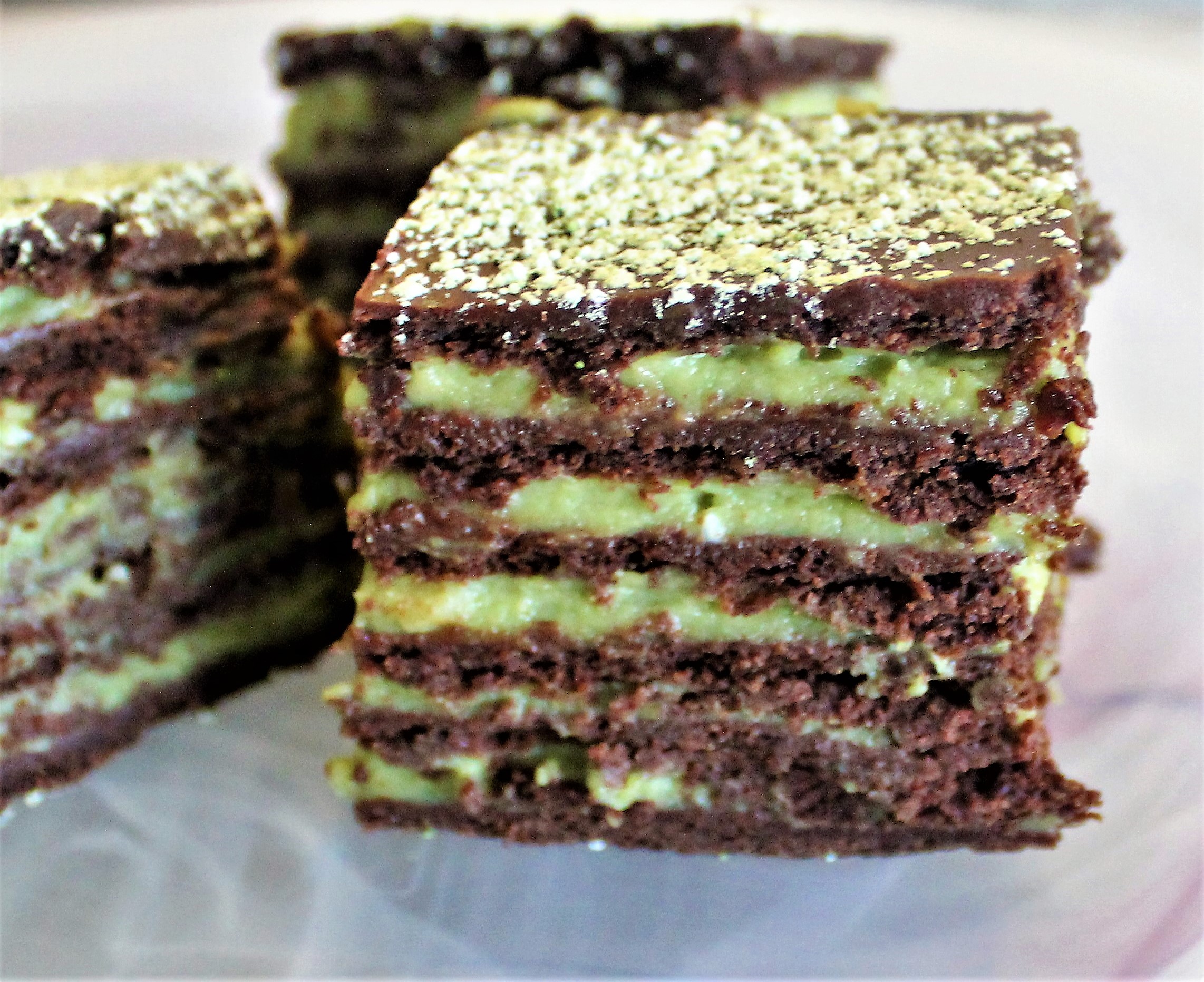 Chocolate matcha layer cake, madjarica, Poeme blog recipes, Croatian Layer cake